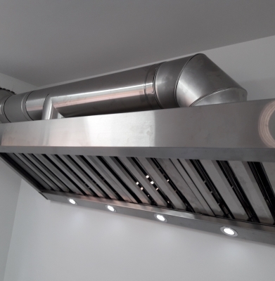 Coifa Americana de inox com Led + Sistema de filtro axial