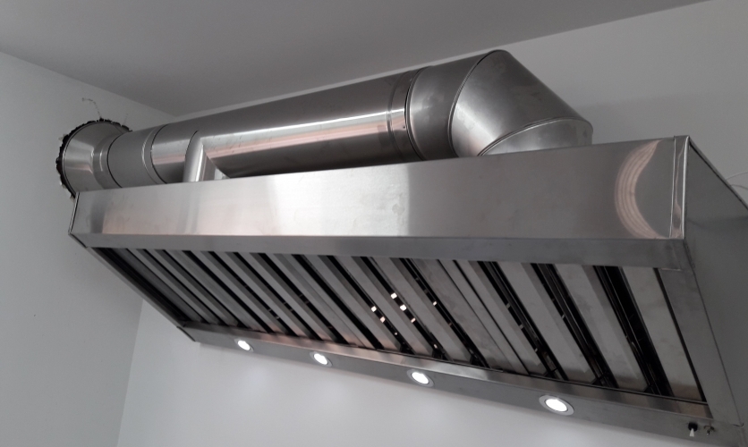 Coifa Americana de inox com Led + Sistema de filtro axial