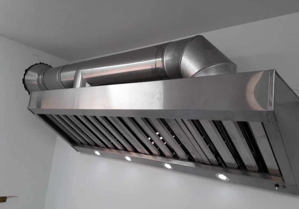 Coifa Americana de inox com Led + Sistema de filtro axial