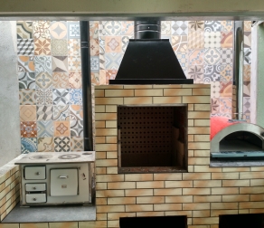 Churrasqueira + Fogão a Lenha + Forno de pizza